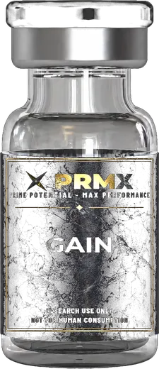 PRMX Gain research peptide vial