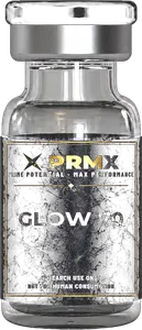 PRMX Glow research peptide vial