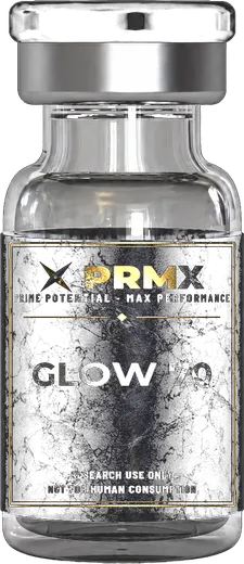 PRMX Glow research peptide vial