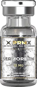 PRMX Sermorelin research peptide vial