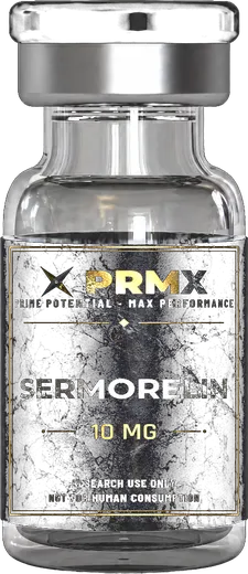 PRMX Sermorelin research peptide vial