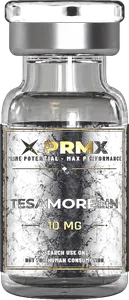 PRMX Tesamorelin research peptide vial