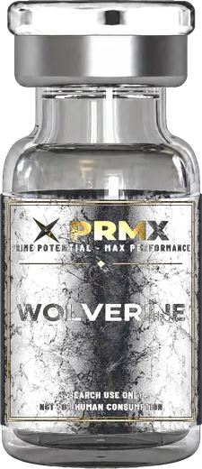 PRMX Wolverine research peptide vial